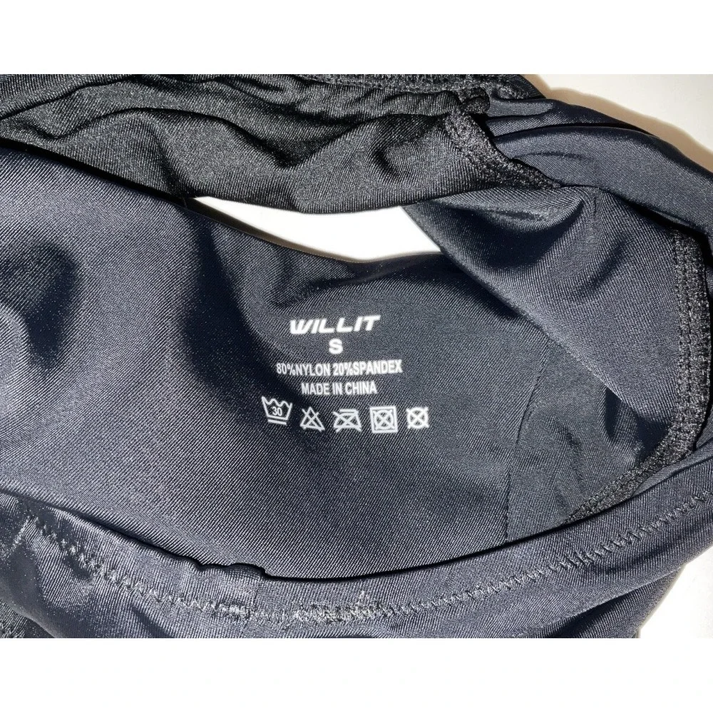 NWT Women's‎ UPF 50+ Willit One Piece One Shoulder Black Swimsuit - Size Small